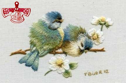 肥嘟嘟鳥(niǎo)兒刺繡圖案